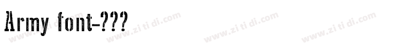 Army font字体转换